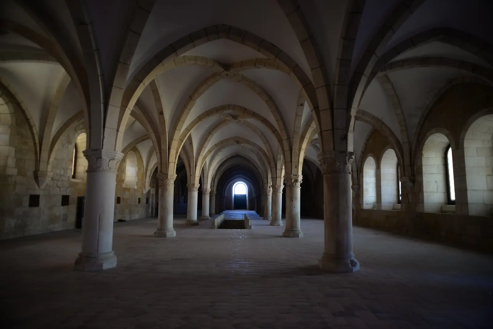 The vaulted monks' dormitory of the Monastery of Alcobaça